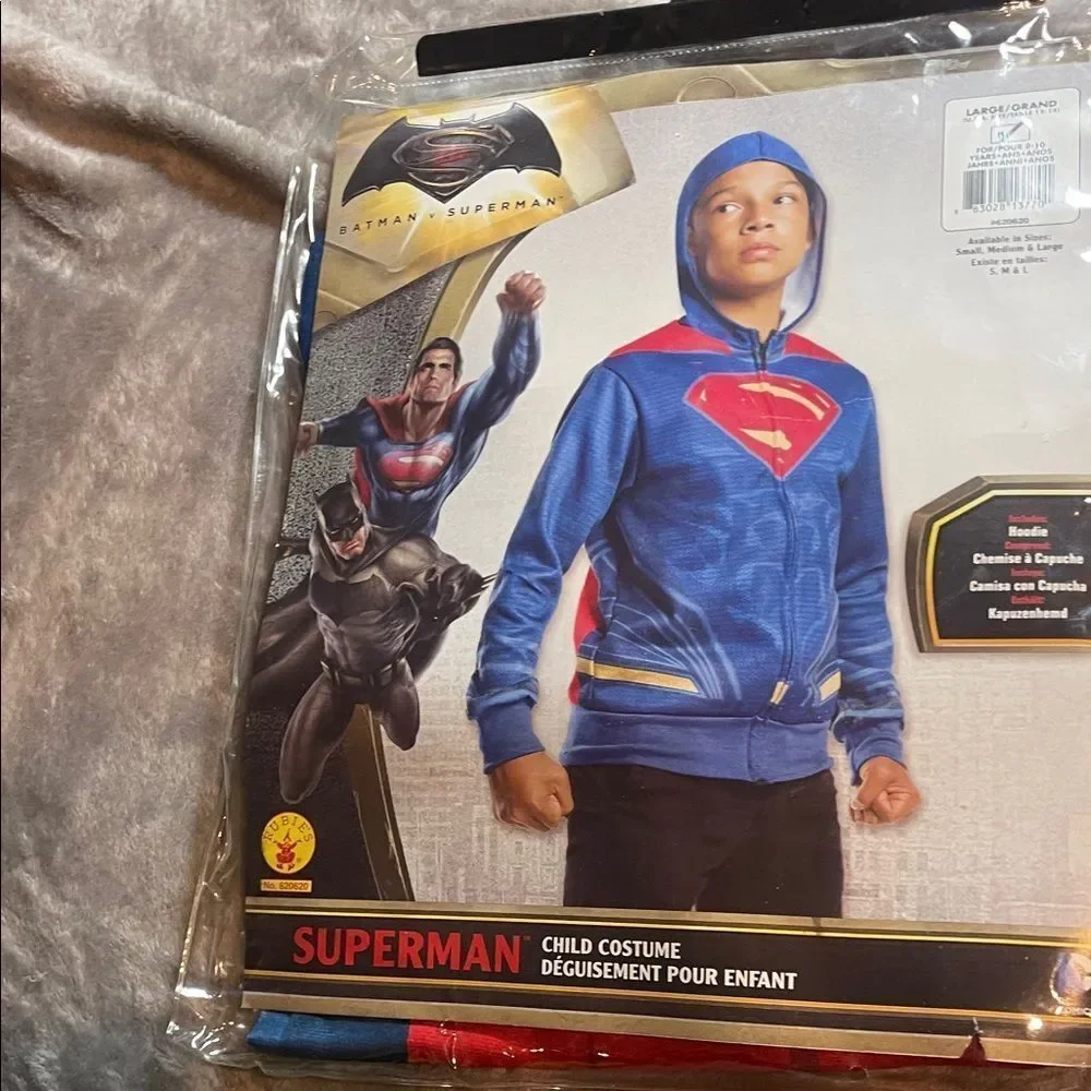 DC Comics Superman Kids Costume hoodie  - Blue and Red NEW size 8–10
